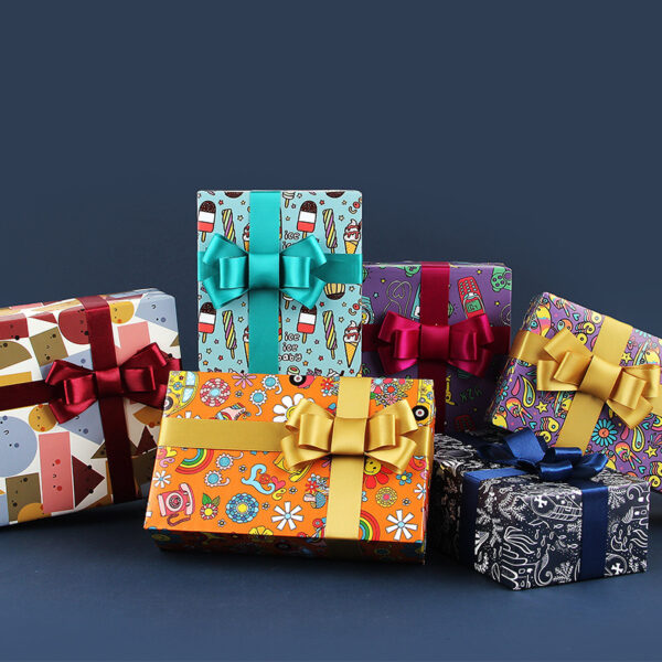 Children's birthday gift paper DIY cartoon gift wrapping paper cute animal toy book cover paper wrapping paper wholesale