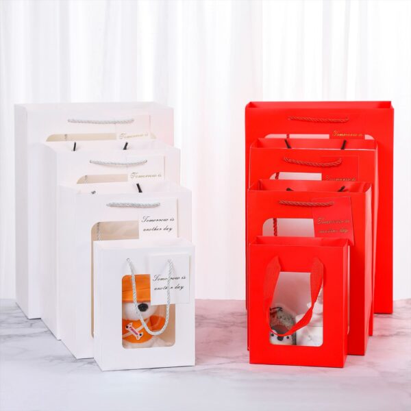 Window bag full moon souvenir creative holiday gift bag flower bouquet doll packaging thick paper